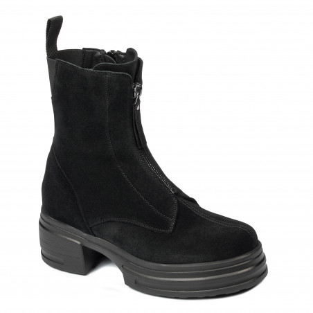 Botines de mujer 3418 negro terciopelo