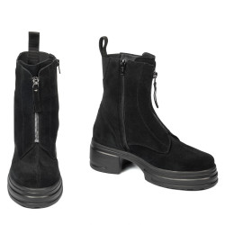 Botines de mujer 3418 negro terciopelo