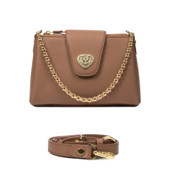 Bolso de mujer de hombro 051g biz cognac