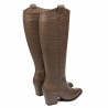 Bota con tacón mujer 1413 croco café