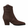 Botines de tacón para dama 1411 cacao velur
