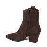 Botines de tacón para dama 1411 cacao velur