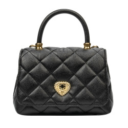 Bolso de mujer al hombro 049g negro caviar