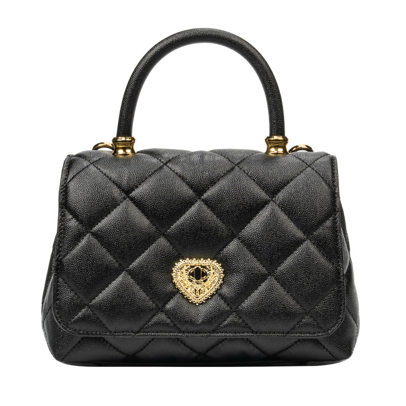 Bolso de mujer al hombro 049g negro caviar