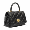 Bolso de mujer al hombro 049g negro caviar
