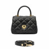 Bolso de mujer al hombro 049g negro caviar