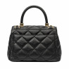 Bolso de mujer al hombro 049g negro caviar