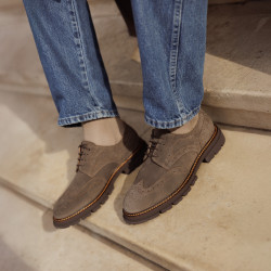 Zapatos casuales para hombres 989 gris ante