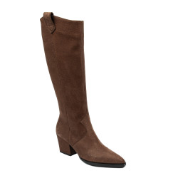 Bota de tacón mujer 1412 biz chocolate