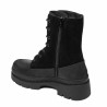 Botines de mujer 3419 negro en velur combinado
