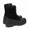 Botines de mujer 3419 negro en velur combinado