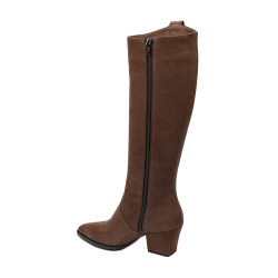 Bota de tacón mujer 1412 biz chocolate