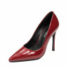 Zapatos elegantes de mujer 1302 charol rojo