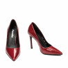 Zapatos elegantes de mujer 1302 charol rojo