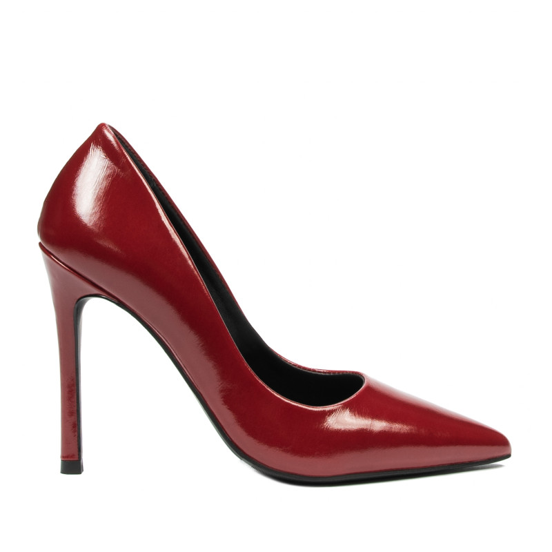 Zapatos elegantes de mujer 1302 charol rojo