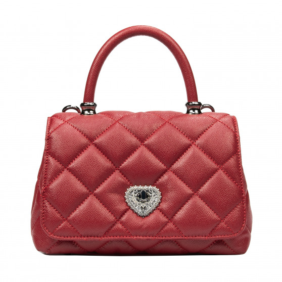 Bolso de mujer de hombro 049g 01 rojo safiano