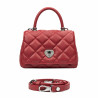 Bolso de mujer de hombro 049g 01 rojo safiano