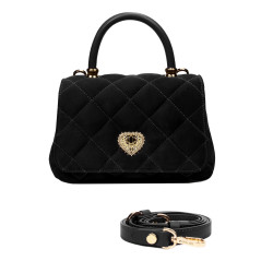 Bolso de mujer de hombro 049g ante negro