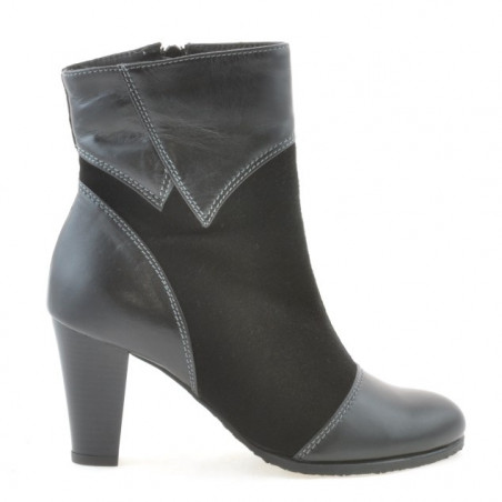 Botines de mujer 1134 negro antílope combinado
