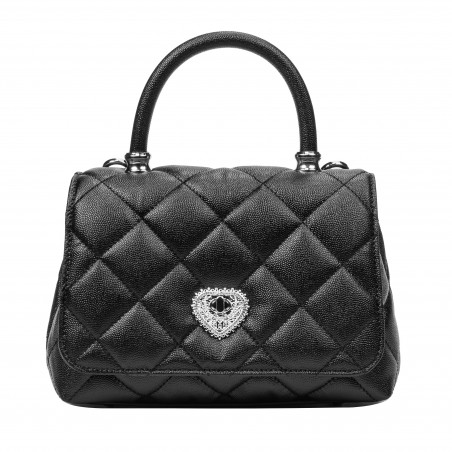 Bolso de mujer de hombro 049g 01 negro caviar