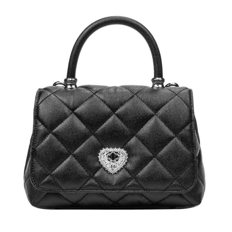 Bolso de mujer de hombro 049g 01 negro caviar