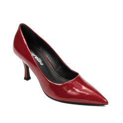 Zapatos elegantes de mujer 1359 charol rojo