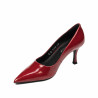Zapatos elegantes de mujer 1359 charol rojo