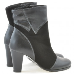 Botines de mujer 1134 negro antílope combinado