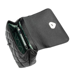 Bolso de mujer de hombro 049g 01 negro caviar