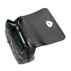 Bolso de mujer al hombro 049g negro caviar