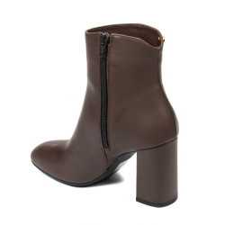 Botines de tacón para mujer 1407 café
