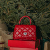 Bolso de mujer de hombro 049g 01 rojo safiano lifestyle