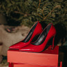 Zapatos elegantes de mujer 1302 charol rojo lifestyle