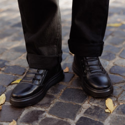 Botas hombre 4152 negro combinado lifestyle