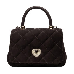 Bolso de mujer de hombro 049g gamuza espresso