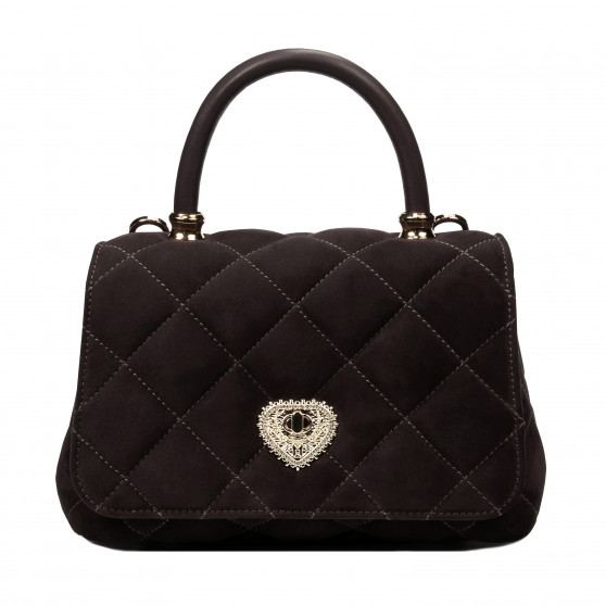 Bolso de mujer de hombro 049g gamuza espresso