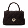 Bolso de mujer de hombro 049g gamuza espresso