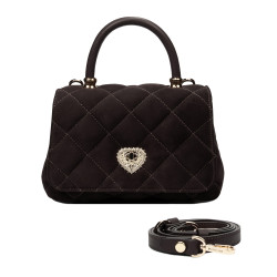 Bolso de mujer de hombro 049g gamuza espresso