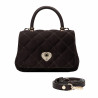 Bolso de mujer de hombro 049g gamuza espresso