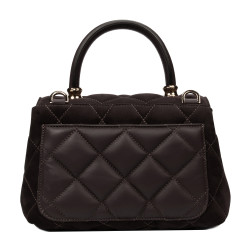 Bolso de mujer de hombro 049g gamuza espresso