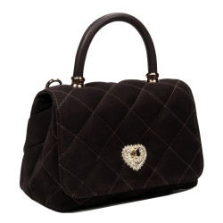 Bolso de mujer de hombro 049g gamuza espresso