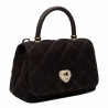 Bolso de mujer de hombro 049g gamuza espresso