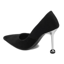 Zapatos elegantes de mujer 1357 terciopelo negro