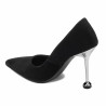 Zapatos elegantes de mujer 1357 terciopelo negro
