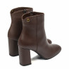 Botines de tacón para mujer 1407 café
