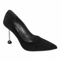 Zapatos elegantes de mujer 1357 terciopelo negro