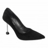 Zapatos elegantes de mujer 1357 terciopelo negro