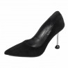 Zapatos elegantes de mujer 1357 terciopelo negro