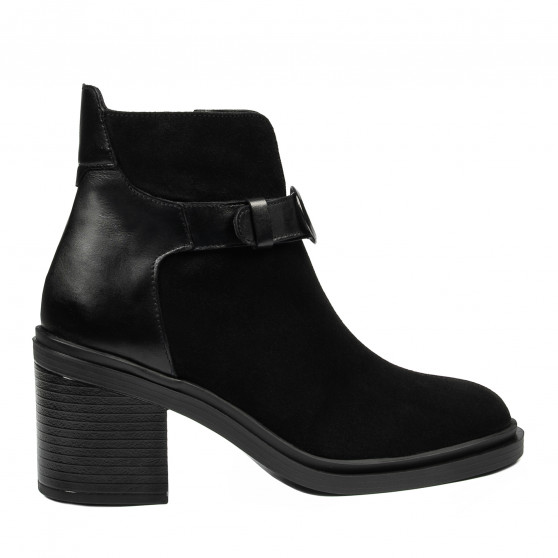 Botines de mujer 3400 bufo negro combinado
