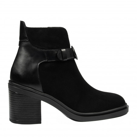 Botines de mujer 3400 bufo negro combinado